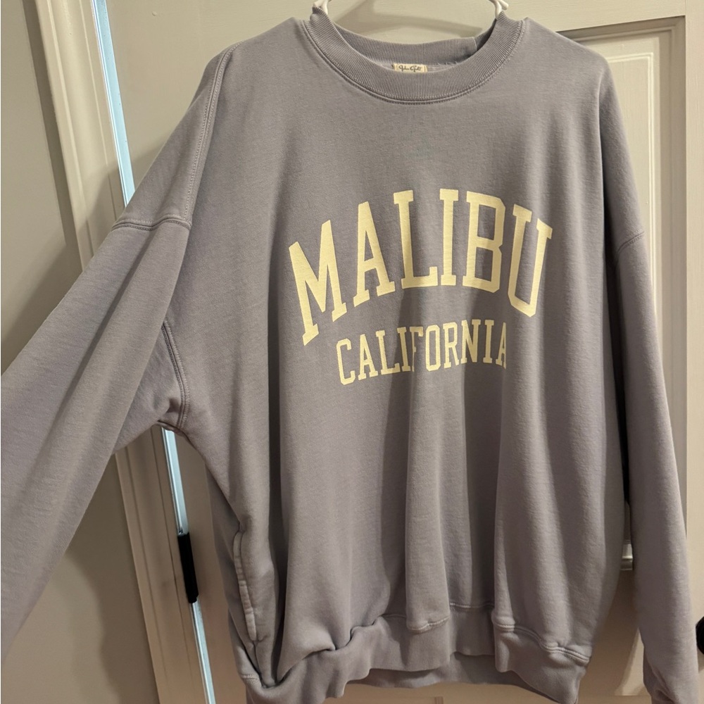 Malibu California Crewneck Sweatshirt - Light Lavender
